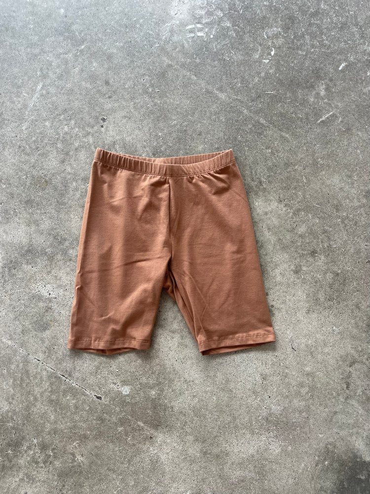 Tan rust biker shorts
