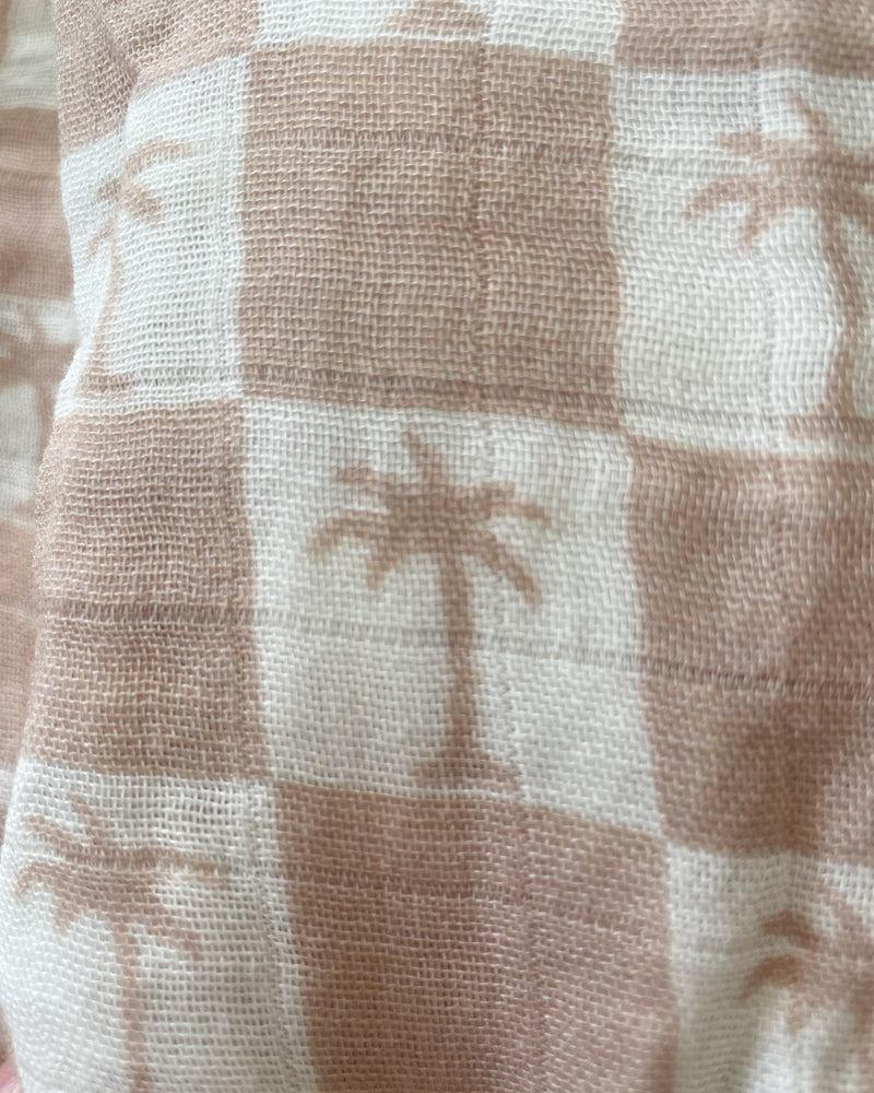 Palm Tree Checkered Swaddle